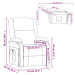 vidaXL Fauteuil de massage Vert clair velours