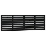 vidaXL Tête de lit murale Noir 186x3x63 cm Bois massif de pin