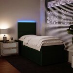 vidaXL Sommier à lattes de lit avec matelas Vert foncé 90x190 cm