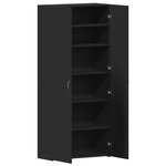 vidaXL Cabinet à chaussures Noir 80x35 5x180 cm Bois d'ingénierie