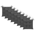 vidaXL Chaises de jardin lot de 8 avec coussins Bois de teck massif