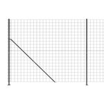 vidaXL Clôture en treillis métallique avec bride anthracite 2 2x25 m