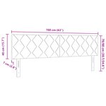 Tête de lit LED vidaXL design blocs en diamant taupe 160 cm tissu