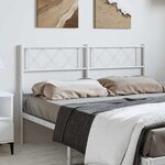 vidaXL Tête de lit métal blanc 150 cm