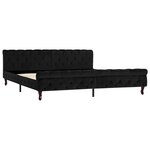 vidaXL Cadre de lit sans matelas noir velours 200x200 cm