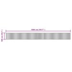 vidaXL Tapis rectangulaire gris 100x1000 cm bambou