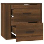 vidaXL Table de chevet murale Chêne marron 50x36x47 cm