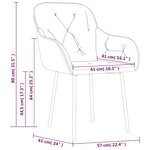 vidaXL Chaises à manger lot de 2 Vert clair Velours