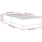 vidaXL Lit à ressort Crème 80x200 cm en tissu velours côtelé