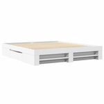 vidaXL Cadre de lit blanc 180x200 cm bois d'ingénierie