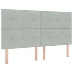 vidaXL Cadre de lit Gris clair 180x200 cm Velours
