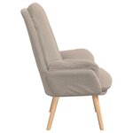 vidaXL Fauteuil relaxant Grise clair en tissu effet laine bouclée