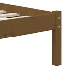 vidaXL Cadre de lit sans matelas marron miel bois massif 100x200 cm
