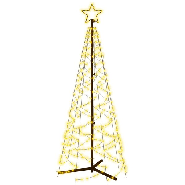 vidaXL Arbre de Noël cône Blanc chaud 200 LED 70x180 cm