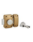 THIRARD - Verrou à bouton Transit 2 pour porte d'entrée  cylindre 60mm  4 clés  époxy or