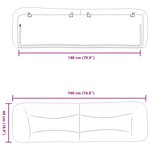 vidaXL Coussin de tête de lit gris 180 cm similicuir