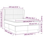 vidaXL Sommier à lattes de lit et matelas Gris foncé 140x200cm Velours