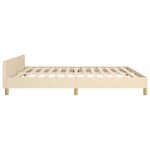 vidaXL Cadre de lit avec tête de lit Crème 160 x 200 cm Tissu