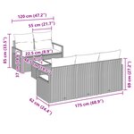 Ensemble de Canapé de Jardin 6 Pièces avec Coussins Béige Poly Rattan