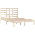 vidaXL Cadre de lit Bois de pin massif 140x190 cm