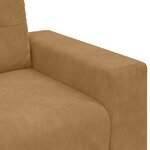 Canapé 3 places vidaXL en velours marron de 180 cm
