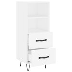 vidaXL Buffet blanc 34 5x34x90 cm bois d'ingénierie