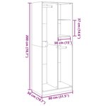 vidaXL Garde-robe chêne marron 80x50x200 cm bois d'ingénierie