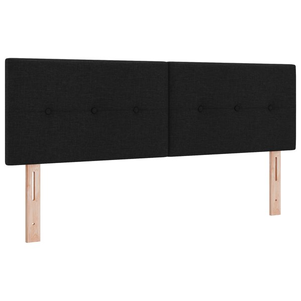 Tête de lit vidaXL Bouton Capitonné Noir 160 cm Tissu