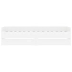 vidaXL Cadre de lit avec tiroirs sans matelas blanc 100x200 cm