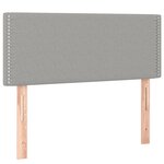vidaXL Sommier à lattes de lit et matelas gris clair 120x190 cm tissu