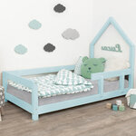 Lit cabane enfant POPPI 120 x 200 bleu clair 1
