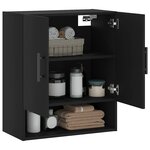 vidaXL Armoire murale noir 60x31x70 cm bois d'ingénierie