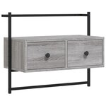 vidaXL Meuble TV mural sonoma gris 60 5x30x51 cm bois d'ingénierie