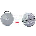 vidaXL Tente de plage gris escamotable imperméable