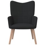 vidaXL Chaise de relaxation Noir Tissu