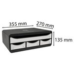 Module De Classement Toolbox 4 Tiroirs Glossy - Blanc Brillant - Exacompta
