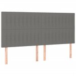 vidaXL Sommier à lattes de lit avec matelas Gris foncé 160x200cm Tissu