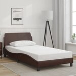 vidaXL Cadre de lit sans matelas marron 100x200 cm similicuir
