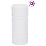 vidaXL Paravents de balcon 5 Pièces blanc 255x19 cm résine tressée