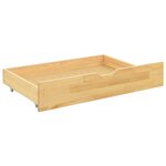 vidaXL Cadre de lit avec 2 tiroirs bois de pin massif 90x200 cm