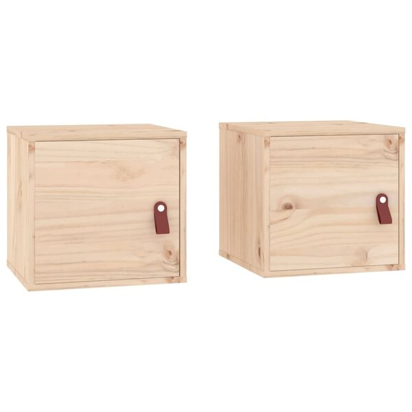 vidaXL Armoires murales 2 Pièces 31 5x30x30 cm Bois de pin massif