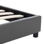 vidaXL Cadre de lit Gris Similicuir 90 x 200 cm