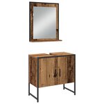 vidaXL Set de meubles de salle de bain 4 pièces Bois vieilli Bois d'ingénierie
