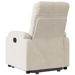 vidaXL Fauteuil inclinable électrique beige tissu microfibre