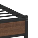 vidaXL Cadre de lit en métal sans matelas chêne marron 183x213 cm