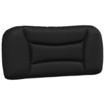 vidaXL Lit avec matelas noir 90x190 cm similicuir