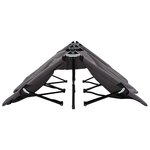 vidaXL Chaise longue pliable 2 places Gris Acier