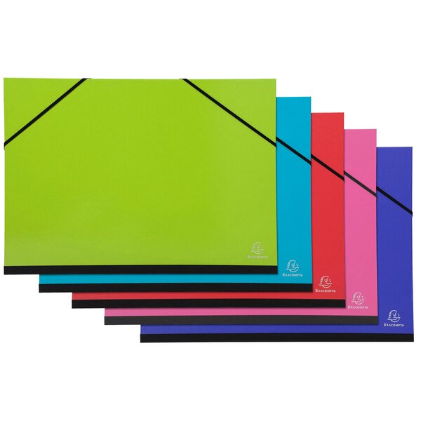 Carton À Dessins Avec Élastiques Iderama - A3 - Couleurs Assorties - X 5 - Exacompta