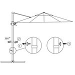 vidaXL Parasol de jardin en porte-à-faux avec mât en acier taupe