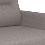 vidaXL Ensemble de canapés 3 Pièces avec coussins Taupe Tissu